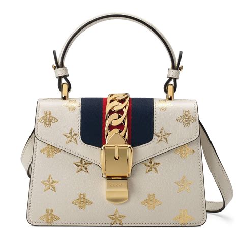 sylvie bee star mini leather bag|gucci bee star handbags.